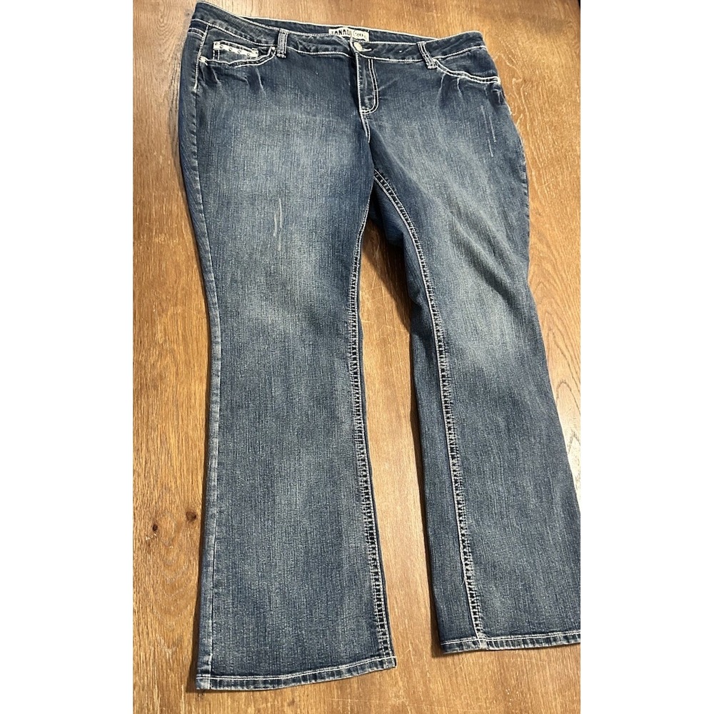 Zana Di Jeans Women's Plus Size 20W Distressed Denim Stretch Skinny 20W Pocket